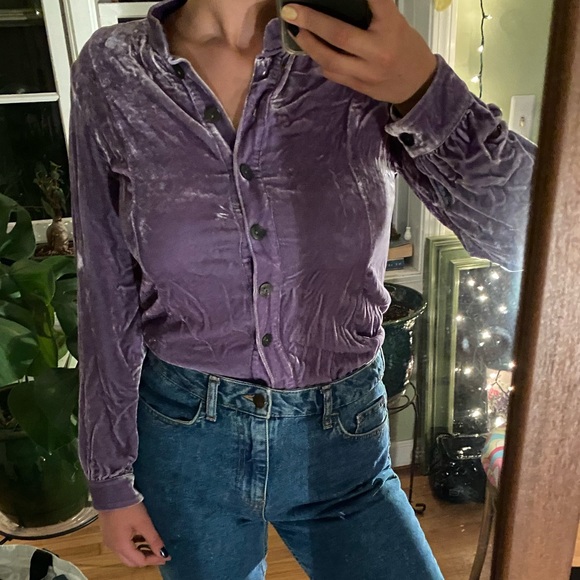 Vintage velvet J.Jill button up - Picture 3 of 4